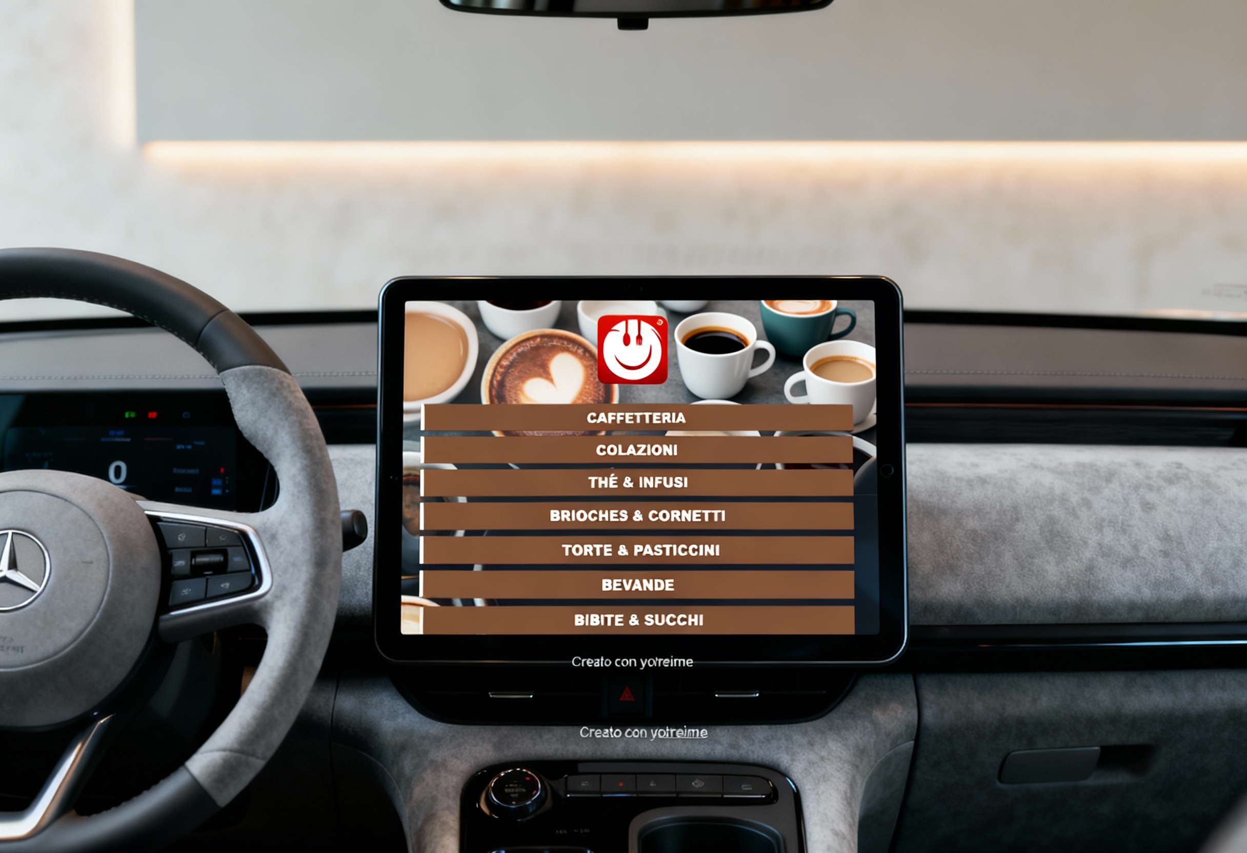 Vorrei Menu nel display multimediale dell’auto